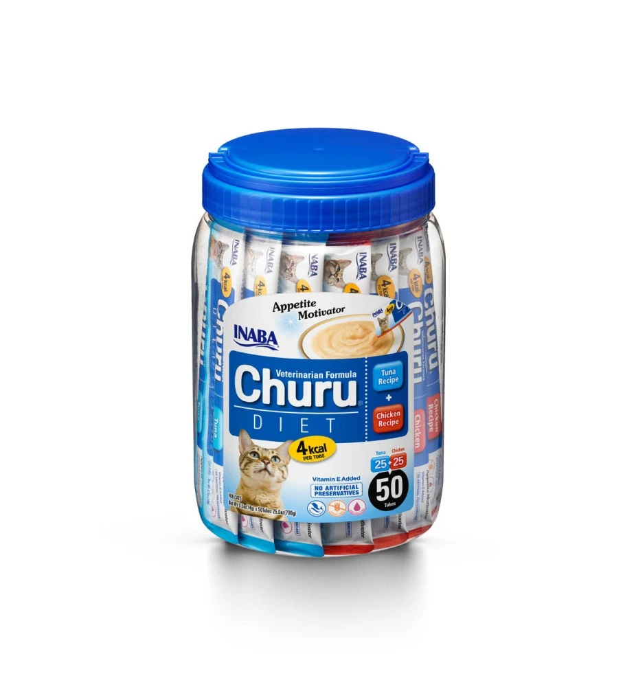 Churu Diet Appetite Motivator Kip & Tonijn - 50 Sticks