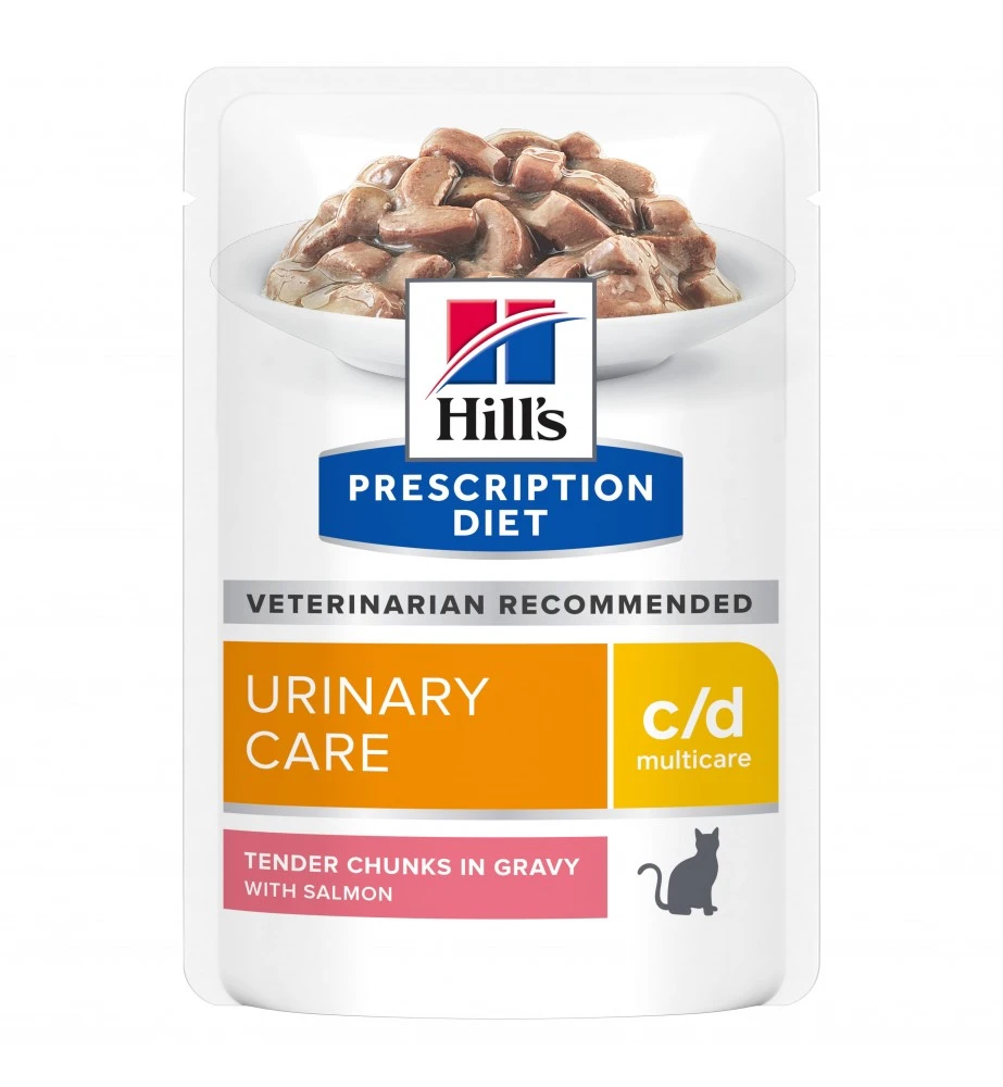 Hill's PD C/D Multicare Urinary Care Maaltijdzakjes Met Zalm - 12 X 85 Gram