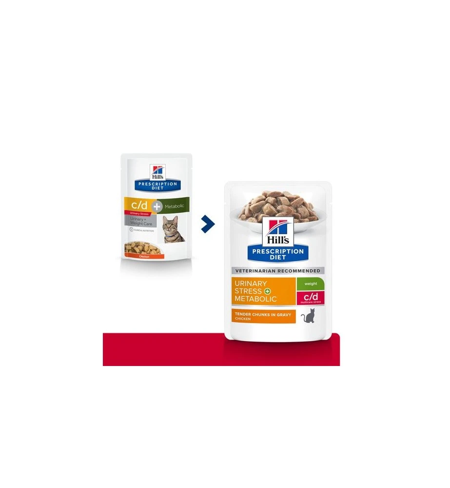 Hill's PD C/D Urinary Stress + Metabolic Maaltijdzakjes - 12 X 85 Gram - Image 2