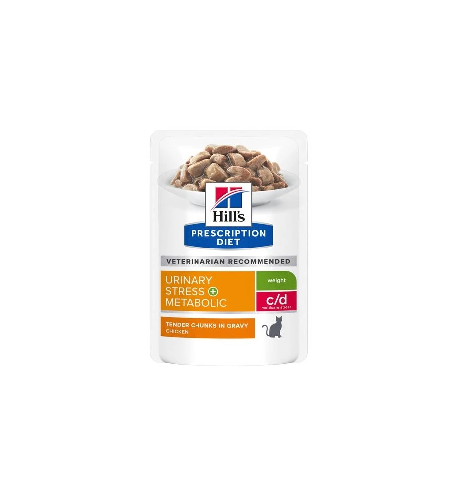 Hill's PD C/D Urinary Stress + Metabolic Maaltijdzakjes - 12 X 85 Gram